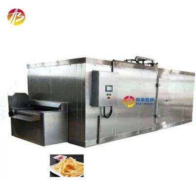 Máquina de congelamento rápido Fritos congelador de túnel com alta produtividade e SUS 304 IQF