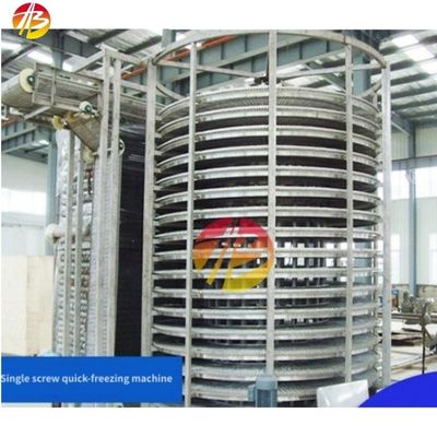 Máquina de congelamento por túnel de 500 kg de capacidade para congelamento rápido de peixe camarão frutas e vegetais