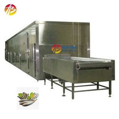 Máquina de congelamento por túnel de 500 kg de capacidade para congelamento rápido de peixe camarão frutas e vegetais