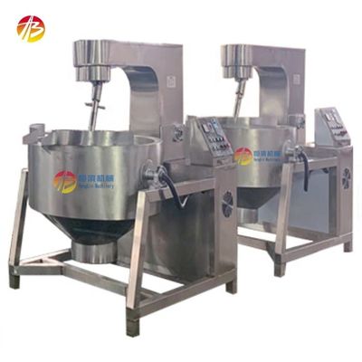 Caldeira de cozinha de aço inoxidável de 700-1200 mm de diâmetro, revestida com chaleira de vapor para processamento de alimentos