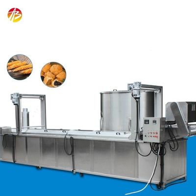 Máquina de fritura contínua para carne, peixe, inhame, cebola e batatas fritas