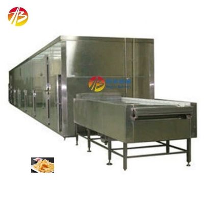 Frigorífico rápido com túnel de entrada de 800 mm para produção contínua de IQF de vegetais mistos