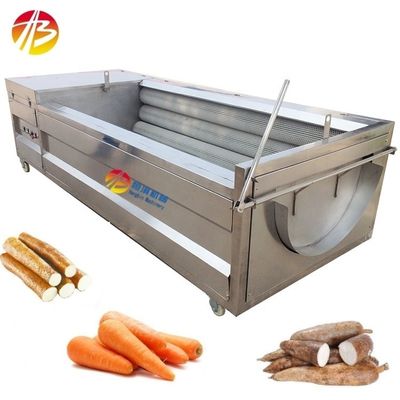 180 KG Capacidade máquina de peeling gengibre escova de rolos cenoura mandioca Yam peeler de lavagem