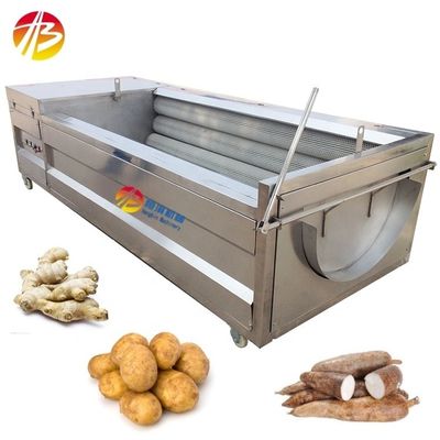 Equipamento de descascagem e lavagem fácil de operar para Taro Potato Ginger Carrot Yam Cassava