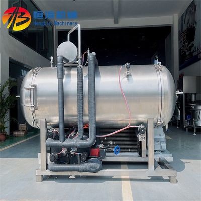 Produtos do mar e frutas 38kw Máquina de secagem por congelamento de poupança de energia com tamanho de bandeja 1400 * 1000mm